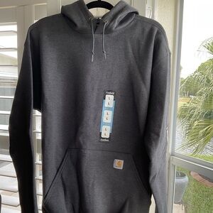 NWT Men’s Carhartt Hoodie, Midweight in Carbon Heather, Large, Pullover
